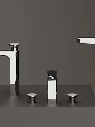Collection aperçu des robinets Vea. Sélection de robinets Villeroy & Boch Vea en chrome, des mitigeurs de lavabo aux solutions de bain, mettant en valeur la polyvalence et l'élégance intemporelle.